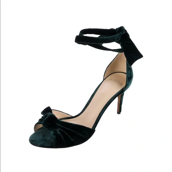 Velvet Bow Accent Clarita Heels - Picture 2 of 8